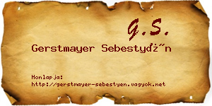 Gerstmayer Sebestyén névjegykártya